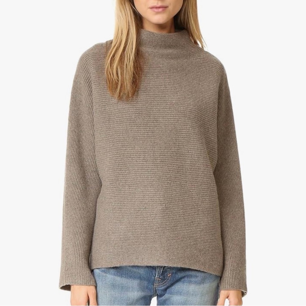 NWT Vince Women's Cropped Horizontal Rib Sweater